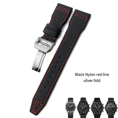 Bracelet de montre en nylon tissé de haute qualité, adapté pour IWC Pilot SPITFIRE MARK 18 Portugieser Portofino TOP GUN Suffino 77 Strap, 20mm, 21mm, 22mm
