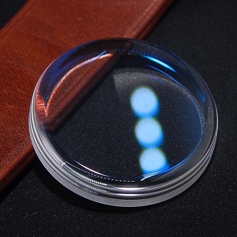 Vetro zaffiro piano-convesso per orologio 31.5mm, cristallo zaffiro AR blu per orologio subacqueo SKX007 SKX009 7S26-0020