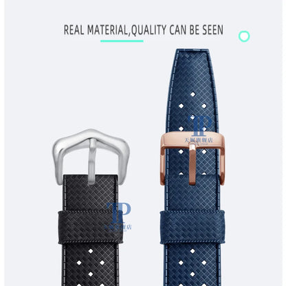 Rubber watch strap with convex interface, for handcrafted blue balloon/WSBB0025/W6920085