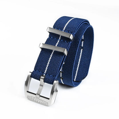 San Martin Watch Bracelet Elastic Nylon Strap 20mm Military Pilot Watch Band Universal Type Sport Paratrooper Strap Watch Parts