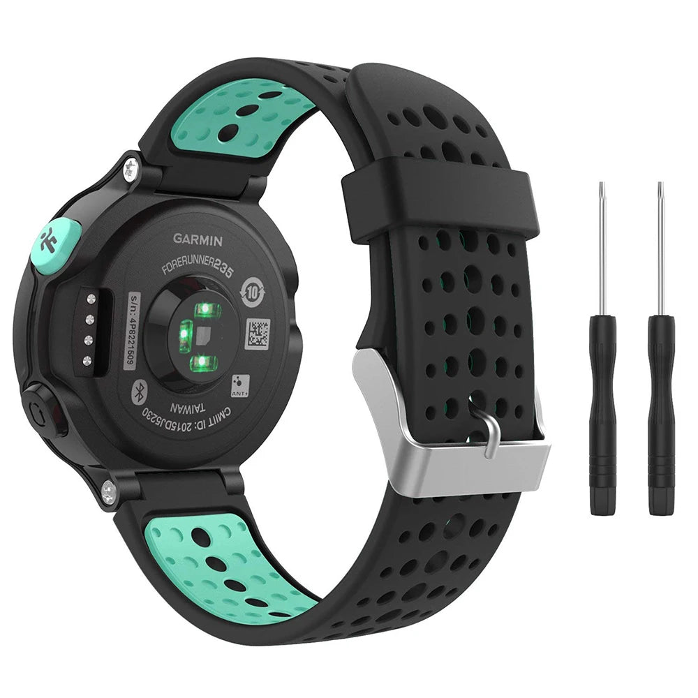 Cinturino per orologio Garmin Forerunner 235 235 Lite 735XT, cinturino in silicone per Forerunner 220 230 620 630