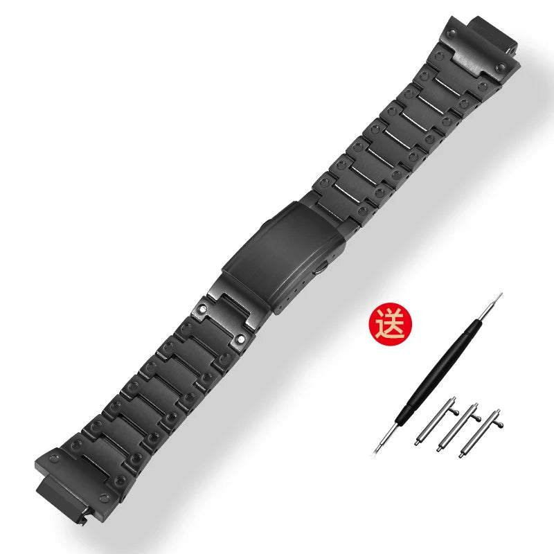Bracelet de montre en acier inoxydable pour casio gshock GW-M5610 DW5600 GW-5000 GBM-2100 GA2100 GM5600 GM2100, bracelet de montre en acier massif