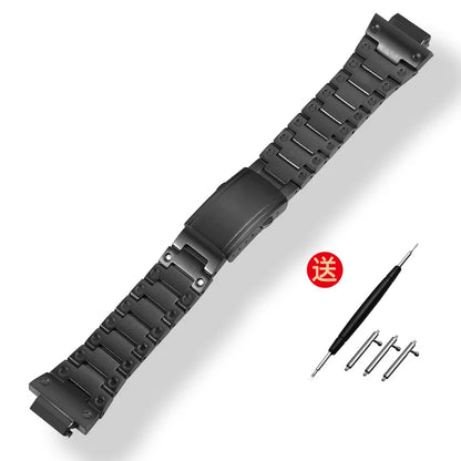 Bracelet de montre en acier inoxydable pour casio gshock GW-M5610 DW5600 GW-5000 GBM-2100 GA2100 GM5600 GM2100, bracelet de montre en acier massif