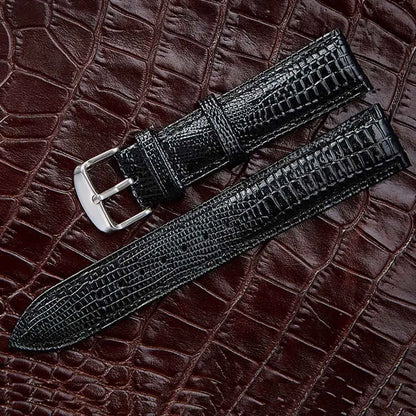 Bracelet de montre en cuir Texture lézard, boucle ardillon, pour femmes et hommes, 12mm 14mm 16mm 18mm 20mm 22mm 24mm