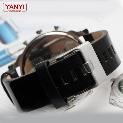 22 24 26 28 30mm 32mm Leather Watch Strap for Diesel Watch, Wristwatch Band for DZ4343 DZ7293 DZ7333