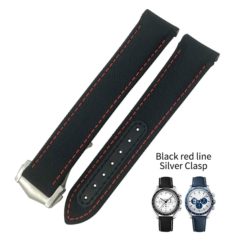 High quality nylon fabric watch strap, suitable for Omega, Wake A, TERRA, 150, Seam84, HouseDiver, 300, Planet, Ocean, blue strap 19mm, 20mm, 21mm