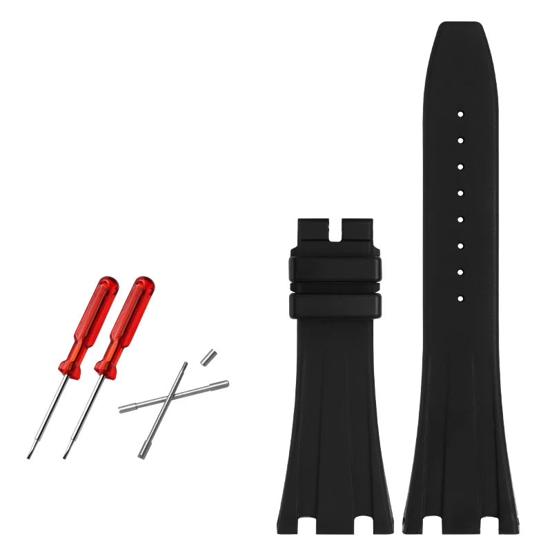 High Quality 28mm Rubber Watch Strap for AP 15703 26470SO Royal Oak Offshore Men's Sports Watch Band