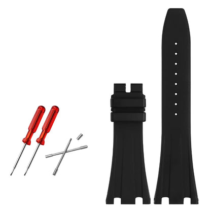 High Quality 28mm Rubber Watch Strap for AP 15703 26470SO Royal Oak Offshore Men's Sports Watch Band