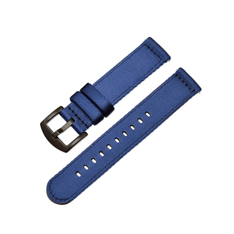 Bracelet de montre en Nylon à rayures classiques, 20mm 22mm, ceinture de sécurité brillante, libération rapide, Sport souple, accessoires de montre