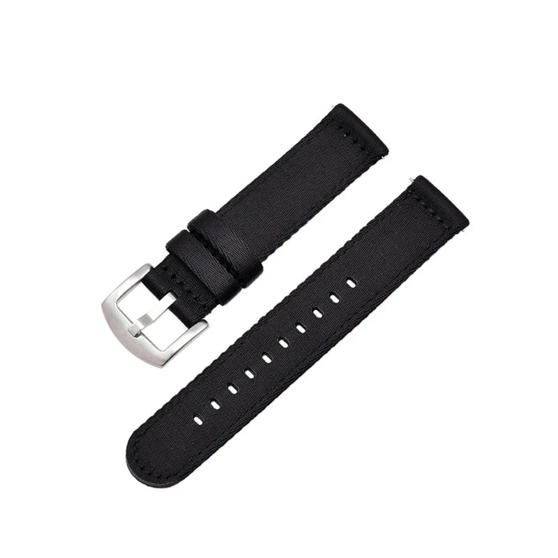 Bracelet de montre en Nylon à rayures classiques, 20mm 22mm, ceinture de sécurité brillante, libération rapide, Sport souple, accessoires de montre
