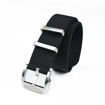 San Martin Watch Bracelet Elastic Nylon Strap 20mm Military Pilot Watch Band Universal Type Sport Paratrooper Strap Watch Parts