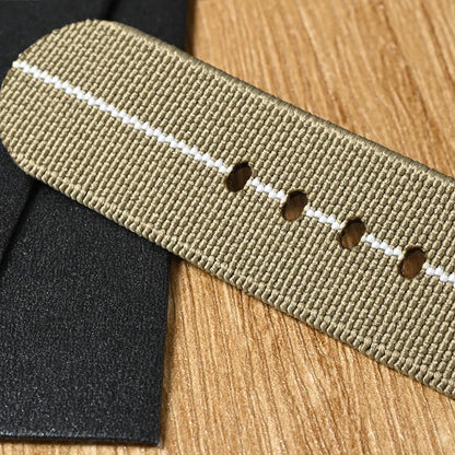 San Martin Watch Bracelet Elastic Nylon Strap 20mm Military Pilot Watch Band Universal Type Sport Paratrooper Strap Watch Parts