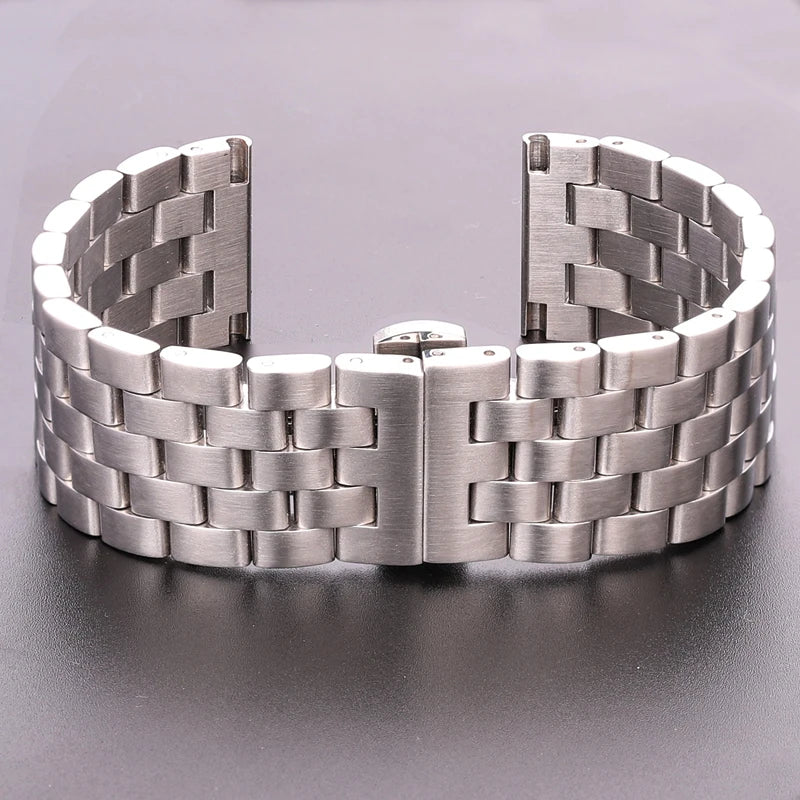 Montre Barcelet 20 22 24 26mm bracelets de montre en acier inoxydable femmes hommes argent bracelet de montre en métal brossé fermoir de déploiement