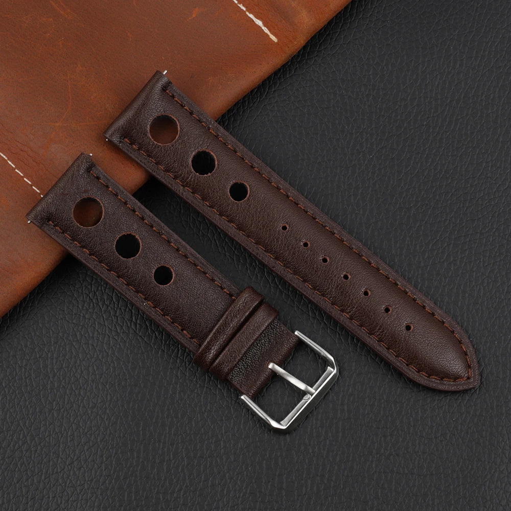 Leather watch strap, Fast - Vintage, Chronograph - Universal