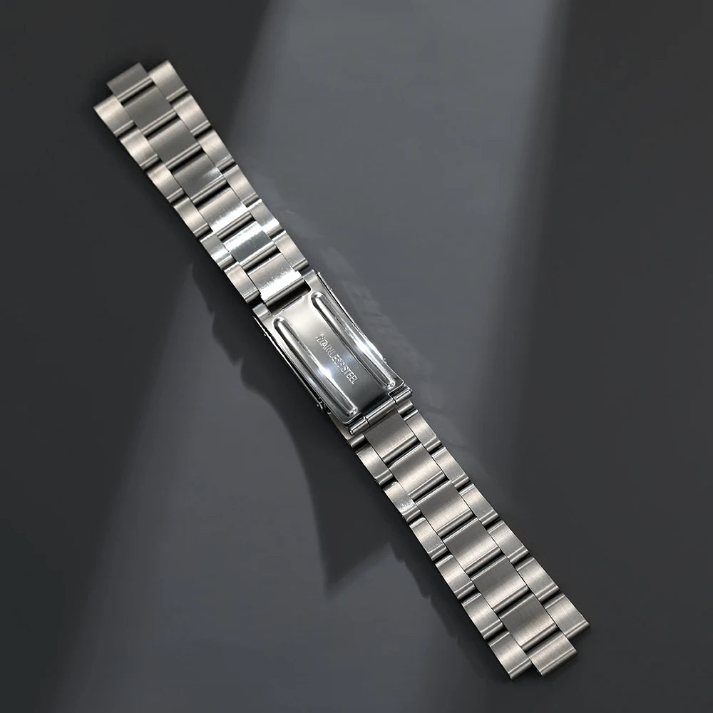 SION L-Bracelet de Montre Solide en Acier Inoxydable Huître, 18mm, 19mm, 20mm, pour Montre RLX SKX