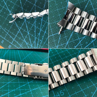 Cinturino per orologio curvo Timelee da 20 mm in acciaio inossidabile OYSTER BRACELET MOD per SKX013 SKX015
