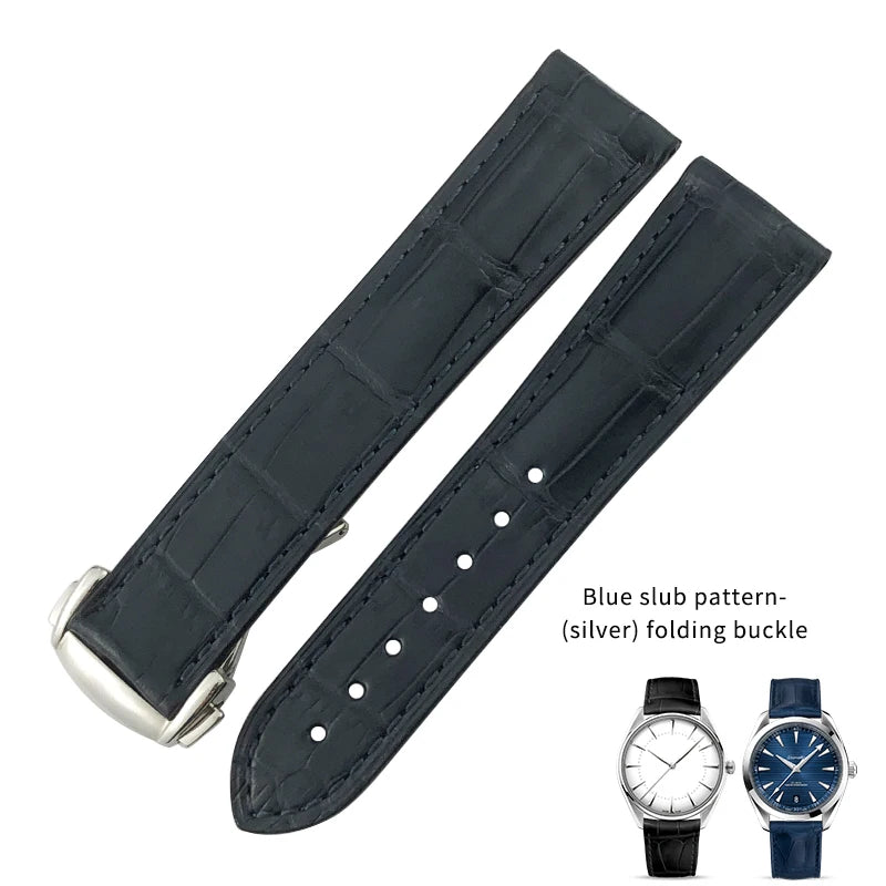 Bracelet De montre en cuir Crocodile, adapté pour Omega De Ville coaster Constellation 18mm 19mm 20mm 21mm 22mm, bracelet en peau d'alligator véritable
