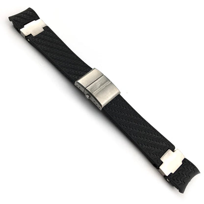 Correa de reloj de caucho de silicona de 22 mm compatible con Ulysse Nardin DIVER 263, negro, marrón, azul, 25*12 mm, impermeable