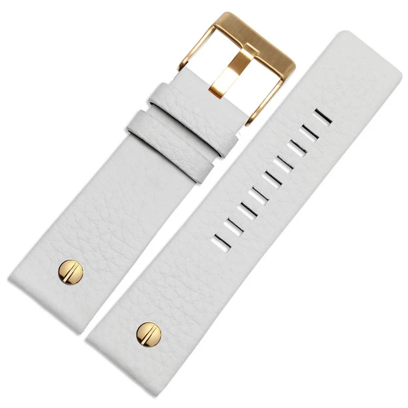 Genuine Leather Watch Strap 22 24 26 27 28 30 32mm, for Diesel DZ7370 DZ7313 DZ7413 DZ7257, leather watch band