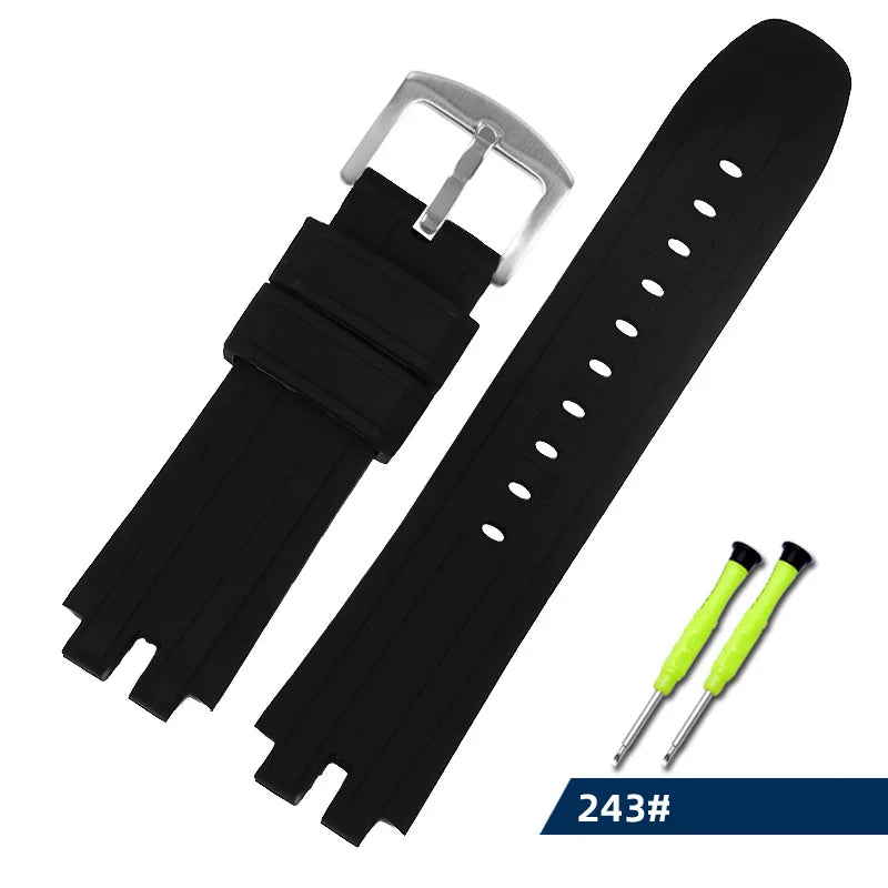 PROTREK - Cinturino per orologio in silicone per Casio PRW-3000/3100/6000/6100Y, per sport da alpinismo, cintura con accessori modificati da uomo