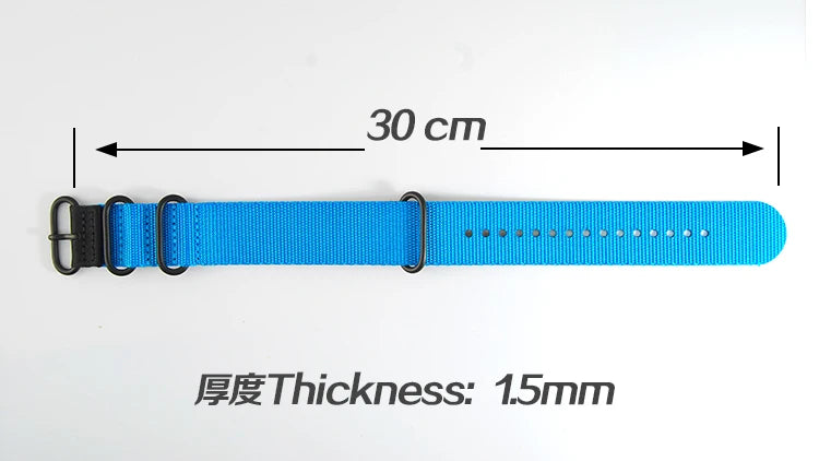 Blue-black extend 24mm 26mm tactical military diving waterproof Nylon watch strap