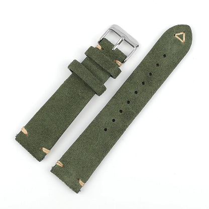 Cinturino per orologio in pelle scamosciata morbida, giallo e marrone, con barra a molla a sgancio rapido, accessori per cinturino, 18 mm, 19 mm, 20 mm, 22 mm
