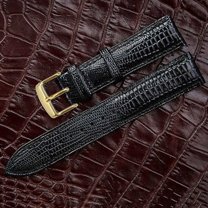 Bracelet de montre en cuir Texture lézard, boucle ardillon, pour femmes et hommes, 12mm 14mm 16mm 18mm 20mm 22mm 24mm