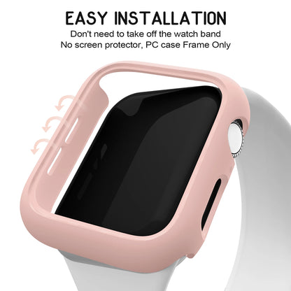 Étui de protection mat à la mode pour Apple Watch SE, coque rigide pour cadre iWatch 7 6 5 4 3 PC 41mm 44mm 38mm 42mm 45mm