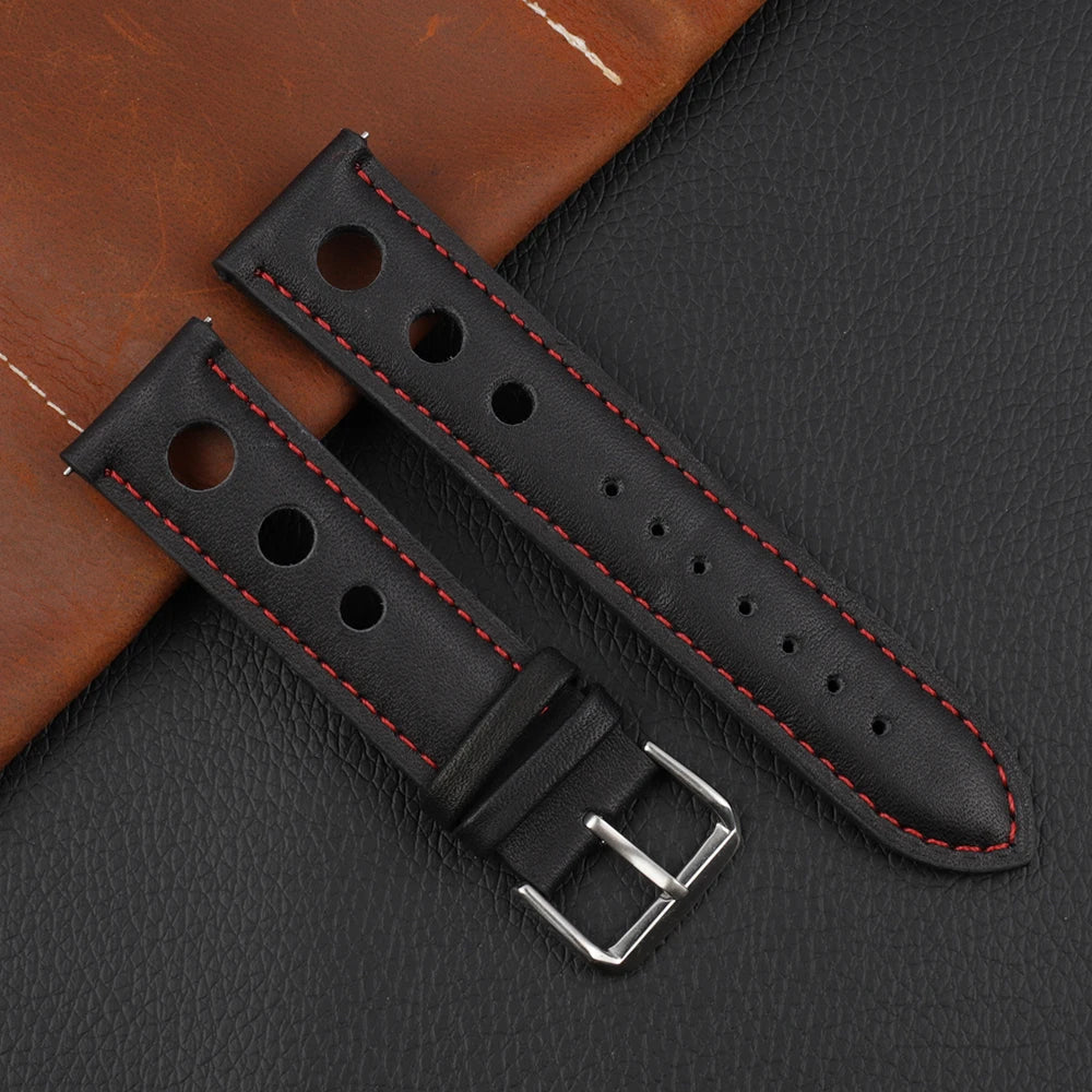 Leather watch strap, Fast - Vintage, Chronograph - Universal