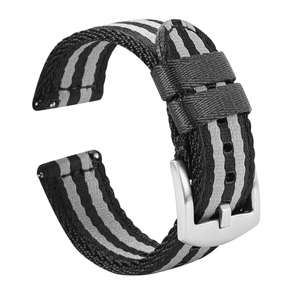 Bracelet de montre en nylon de qualité supérieure à dégagement rapide, bracelet de montre, ceinture de sécurité, rayures militaires, remplacement, accessoires de montre, 20mm, 22mm