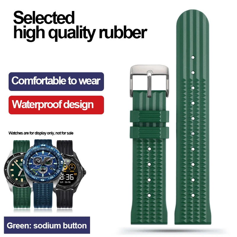 Pour Seiko IWC montre bracelets de montre en Silicone Sharkey MM300 SBDX001 6105 Bracelet étanche Bracelet gaufré en caoutchouc souple 20MM 22MM
