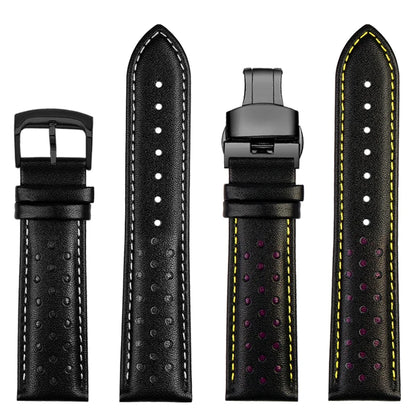 Men's circular leather watch strap, bracelet accessories, fits 1853 Tissot T116.617.36.051 NBA, co-branded, first layer