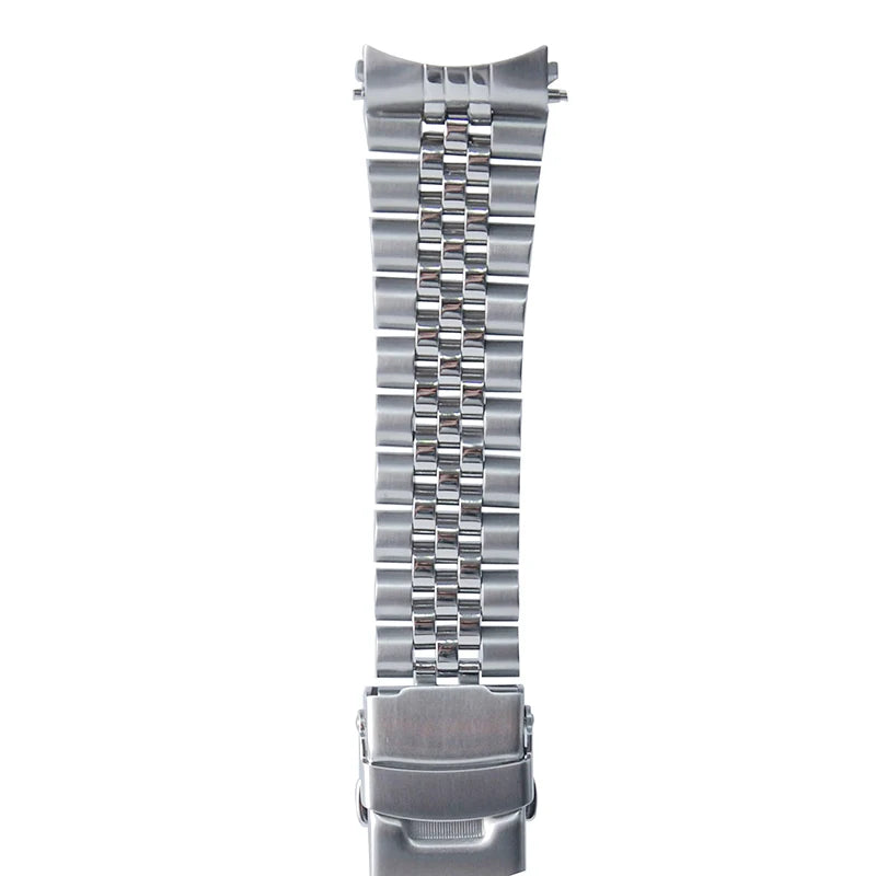 Timelee - Cinturino per orologio in acciaio inossidabile, 22 mm, estremità curva, MOD per SKXHouseSKX009 SKX011
