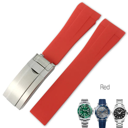19mm 21mm 20mm 22mm bracelet de montre de haute qualité pour Rolex Daytona Submariner Oysterflex GMT Explorer bracelet de montre bracelet en caoutchouc et Silicone