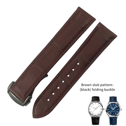 Bracelet De montre en cuir Crocodile, adapté pour Omega De Ville coaster Constellation 18mm 19mm 20mm 21mm 22mm, bracelet en peau d'alligator véritable