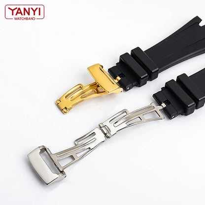 High Quality 28mm Rubber Watch Strap for AP 15703 26470SO Royal Oak Offshore Men's Sports Watch Band