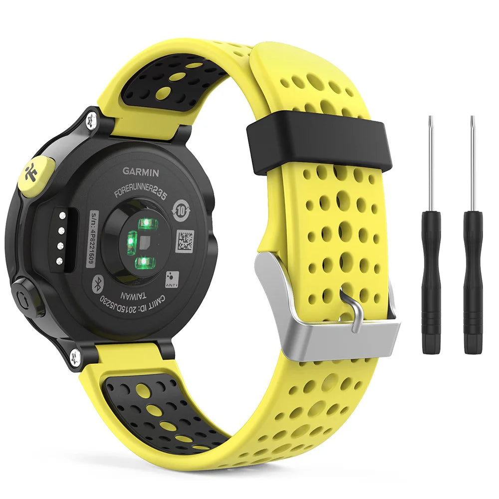 Cinturino per orologio Garmin Forerunner 235 235 Lite 735XT, cinturino in silicone per Forerunner 220 230 620 630