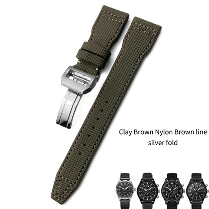 Bracelet de montre en nylon tissé de haute qualité, adapté pour IWC Pilot SPITFIRE MARK 18 Portugieser Portofino TOP GUN Suffino 77 Strap, 20mm, 21mm, 22mm