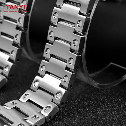Bracelet de montre en acier inoxydable pour casio gshock GW-M5610 DW5600 GW-5000 GBM-2100 GA2100 GM5600 GM2100, bracelet de montre en acier massif
