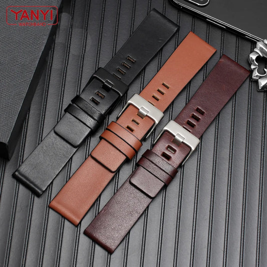 Bracelet de montre en cuir 22 24 26 28 30mm 32mm, pour montre diesel, bracelet de montre-bracelet pour DZ4343 DZ7293 DZ7333