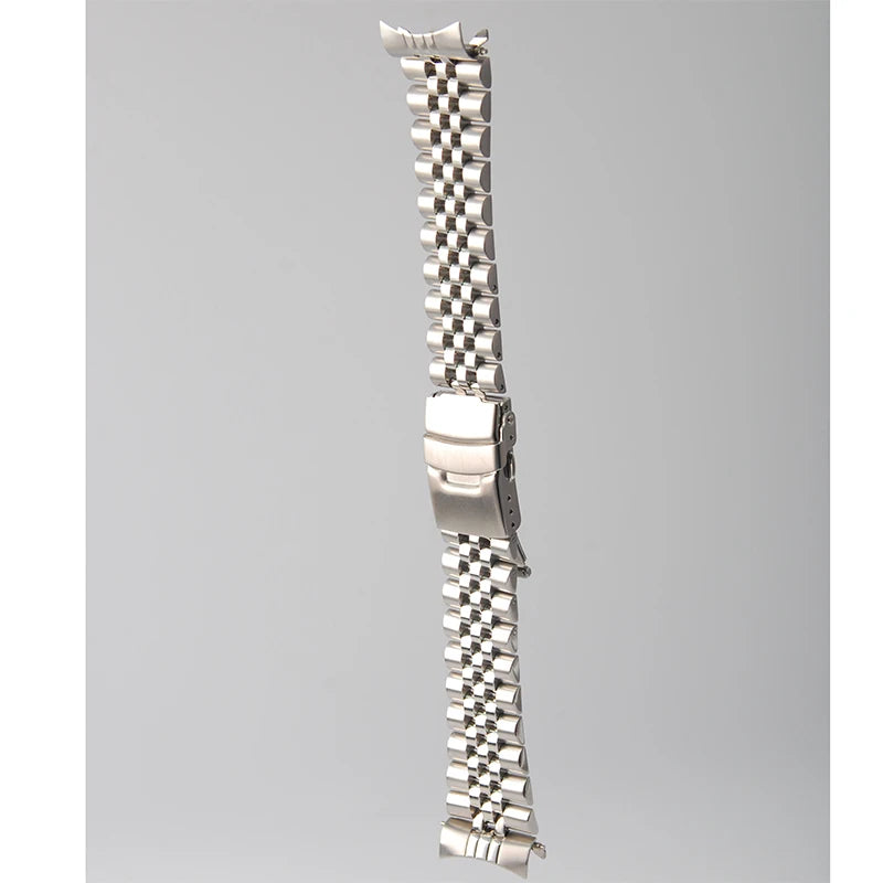 Bracelet en acier inoxydable solide Huître pour plongée sous-marine, double structure de verrouillage de sécurité, SKXHouseSKX009, 22mm