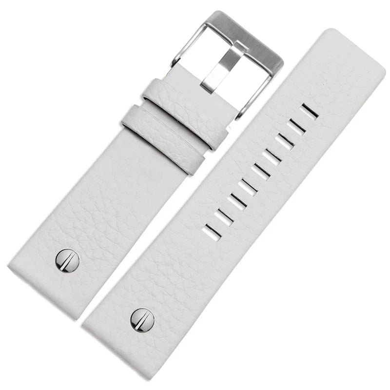 Genuine Leather Watch Strap 22 24 26 27 28 30 32mm, for Diesel DZ7370 DZ7313 DZ7413 DZ7257, leather watch band