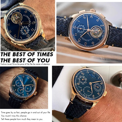 High Quality Cowhide Woven Watch Strap, 20 21mm 22mm, Suitable for IWC Portugieser Pilot Watches, Curved End, Genuine Leather Watchband