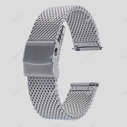 Cinturino per Orologio da Uomo in Acciaio Inossidabile Maglia Milano, 18/20/22mm