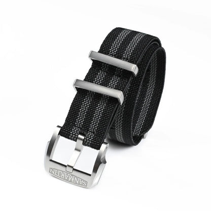 San Martin Watch Bracelet Elastic Nylon Strap 20mm Military Pilot Watch Band Universal Type Sport Paratrooper Strap Watch Parts
