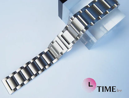 Bracelet de montre en acier inoxydable pour hommes, 20mm, argent brossé, solide, nouvelle collection