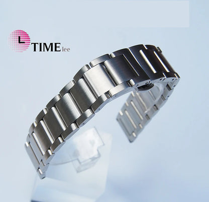 Bracelet de montre en acier inoxydable pour hommes, 20mm, argent brossé, solide, nouvelle collection