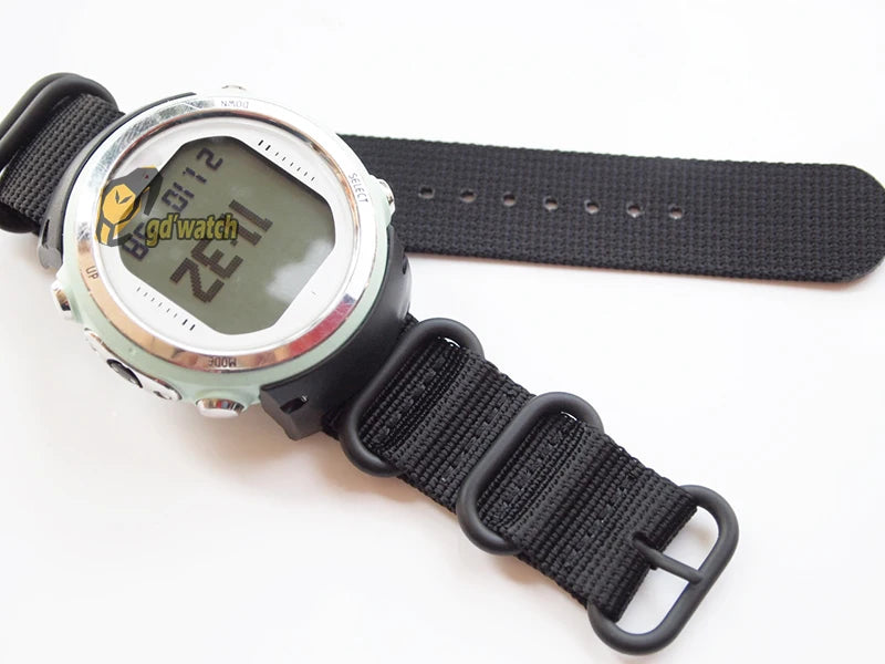 For Suunto D4 D4i Dive Computer Watch Nylon Strap + ABS Adapters + Screw Bars