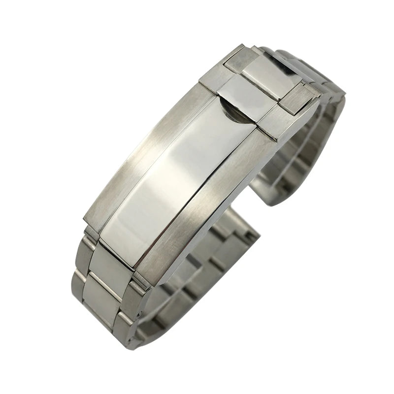 Bracelet de montre à extrémité incurvée en acier inoxydable pour Rolex Submariner, bracelet solide complet, accessoires de bracelet de montre, haute qualité, 20mm