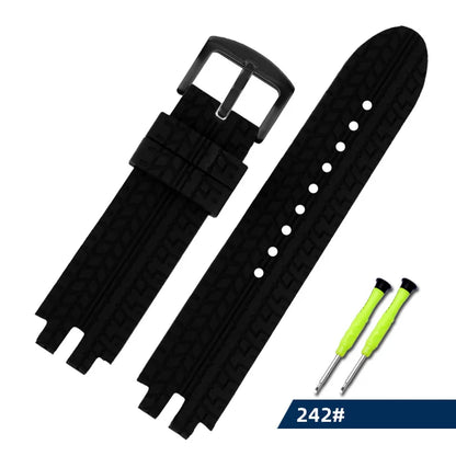 PROTREK - Cinturino per orologio in silicone per Casio PRW-3000/3100/6000/6100Y, per sport da alpinismo, cintura con accessori modificati da uomo
